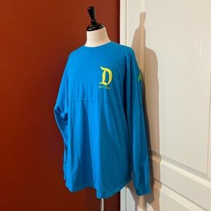 Disneyland Men’s Resort‎ Spirit Jersey Puff Spellout Cotton Long Sleeve Shirt